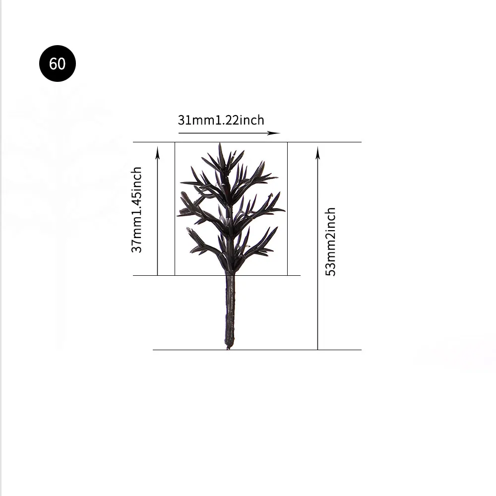 Miniature Black Tree Set for Dioramas (50 Pieces) 10 Miniature Black Tree Set for Dioramas (50 Pieces) - Image 10