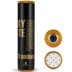 Premium Black Metal Travel Cigar Humidor 13 H54dc679a075f4e9baf96739d899c2369b