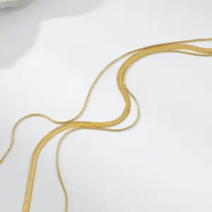 Stainless Steel Three-Layer Necklace JDBDK827 10 H564e78b5904f4dfb8103eddd72dbcea6q