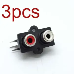 Set of 3 AV RCA Socket Connectors for Electronics