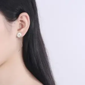 Elegant Asymmetric Daisy Chain Earrings in Silver 12 H58541f6ca5e043f787ee05c14087e63cN