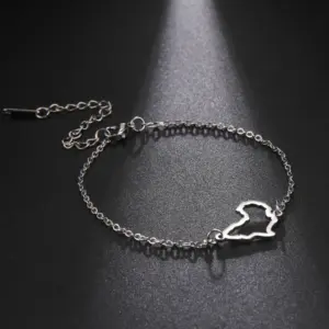 Stainless Steel Airplane Charm Bracelet 19 H5a0b64f87c29496eae2354402c4e065ds