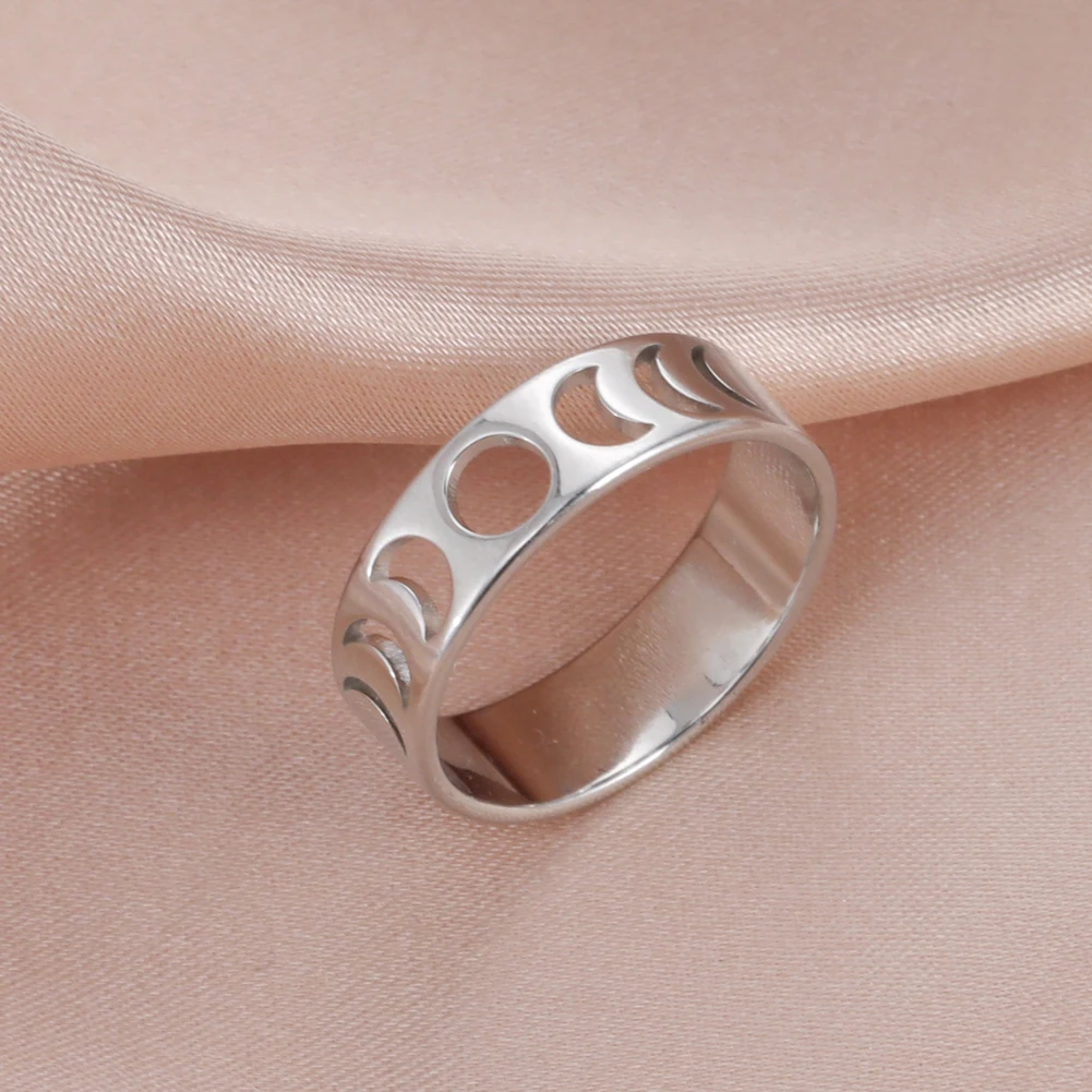 Moon Phase Stainless Steel Ring Model RSS2021062149-S-17 6 Moon Phase Stainless Steel Ring Model RSS2021062149-S-17 - Image 6