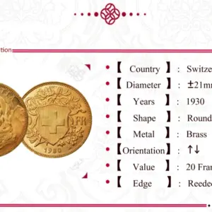 Swiss 1930 Brass Replica Coin 30mm 12g 7 H5b7ac683847a4036982c2709d6fa47da7