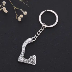 Vintage Axe Keychain with Engraved Design 14 H5c25ed9154694f86b79c32f0cda1ca21h