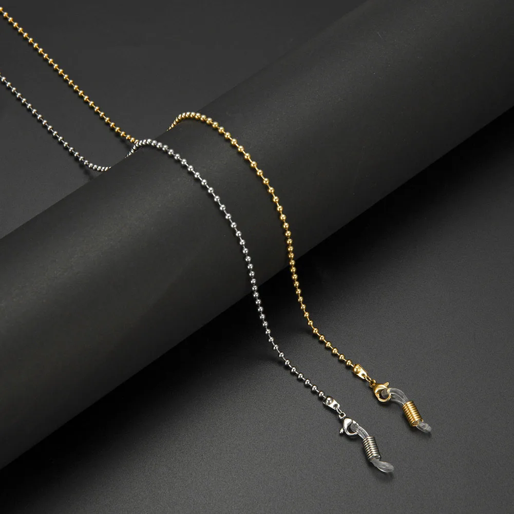 Stainless Steel Glasses Chain with Silicone Tips 5 Stainless Steel Glasses Chain with Silicone Tips - Image 5