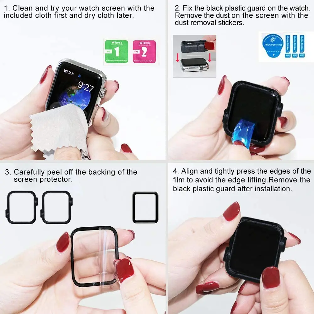 Beizye Tempered Glass Screen Protector for Apple Watch Series 7 41mm & 45mm 6 Beizye Tempered Glass Screen Protector for Apple Watch Series 7 41mm & 45mm - Image 6