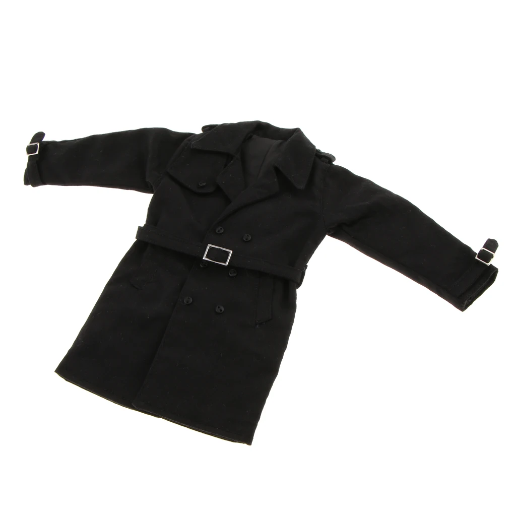 Miniature Men's Trench Coat for 12-Inch Action Figures 4 Miniature Men's Trench Coat for 12-Inch Action Figures - Image 4