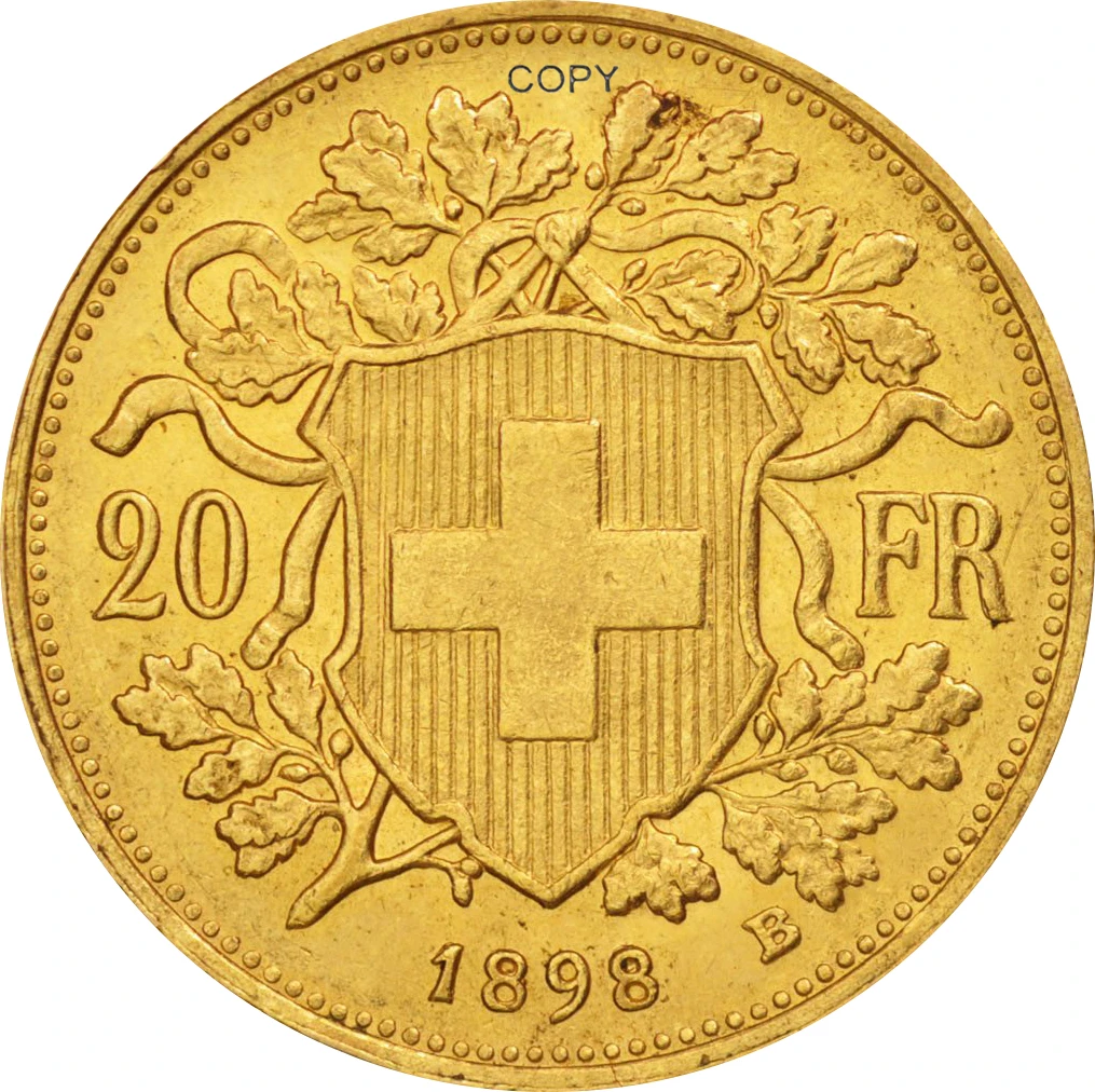 Switzerland 20 Francs Replica Coin 2 Switzerland 20 Francs Replica Coin - Image 2