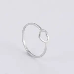 Hollow Heart Minimalist Stainless Steel Ring 12 H67117311405f4b619b6baea04845a666Q