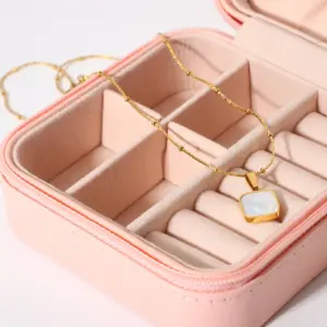 Gold-Tone Geometric Square Necklace in Stainless Steel 10 H6ae999fc80a0406ca0bd5ef2ea228167O