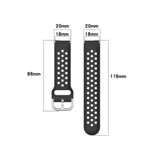 18mm Sport Silicone Watch Strap for Xiaomi, Fossil, Huawei 12 H6c4178fb95644728980007ad6cfb494eh