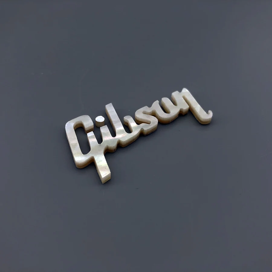 White Mother of Pearl Logo Inlay for Guitar 2 White Mother of Pearl Logo Inlay for Guitar - Image 2