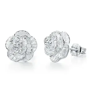 Silver Crystal Flower Earrings for Women 4 H7205ba1038294dc38c33cbb7766553554