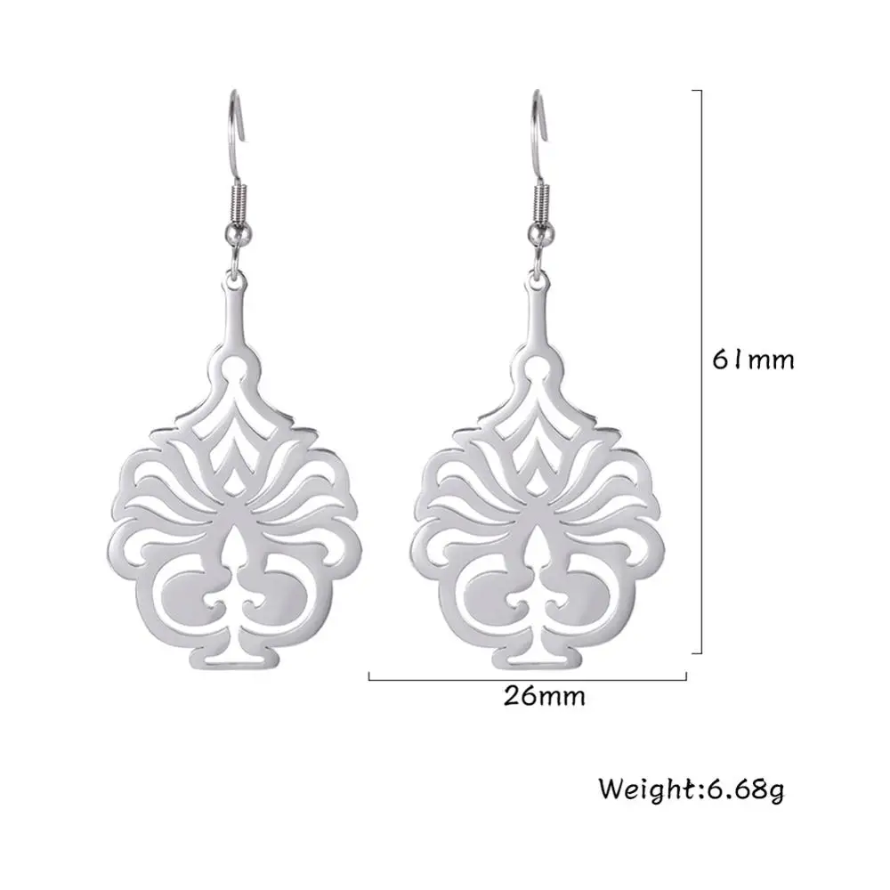 Vintage Stainless Steel Floral Earrings 9 Vintage Stainless Steel Floral Earrings - Image 9