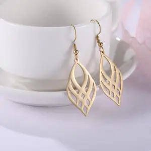 Modern Stainless Steel Drop Earrings with Lattice Design 17 H7696d633e6db430590fc966ad085752bG