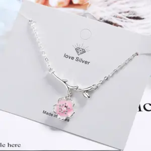 Cherry Blossom Necklace in Sterling Silver