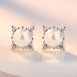 Silver Pearl Earrings ED0250 7 H7d667e85f53b488fb9625a086291e57bl