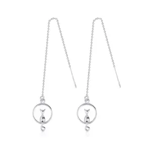 Moon and Cat Silver Earrings 7 H7ddd444c2ddd492198d4c5f362c06cc53