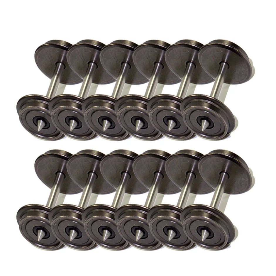 HO Scale Metal Wheelsets for Trains (12/24 pcs) 3 HO Scale Metal Wheelsets for Trains (12/24 pcs) - Image 3
