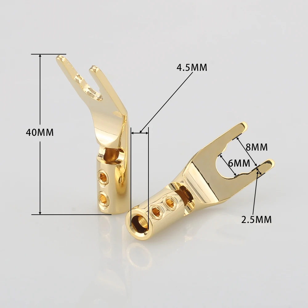 High-Quality Copper Spade Connectors for Audio Systems 4 High-Quality Copper Spade Connectors for Audio Systems - Image 4
