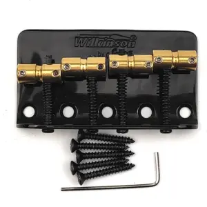 Wilkinson WBBC Bass Guitar Bridge in Chrome, Black, or Gold 16 H7fec7820b9b54e139c7716737cd1c28ap