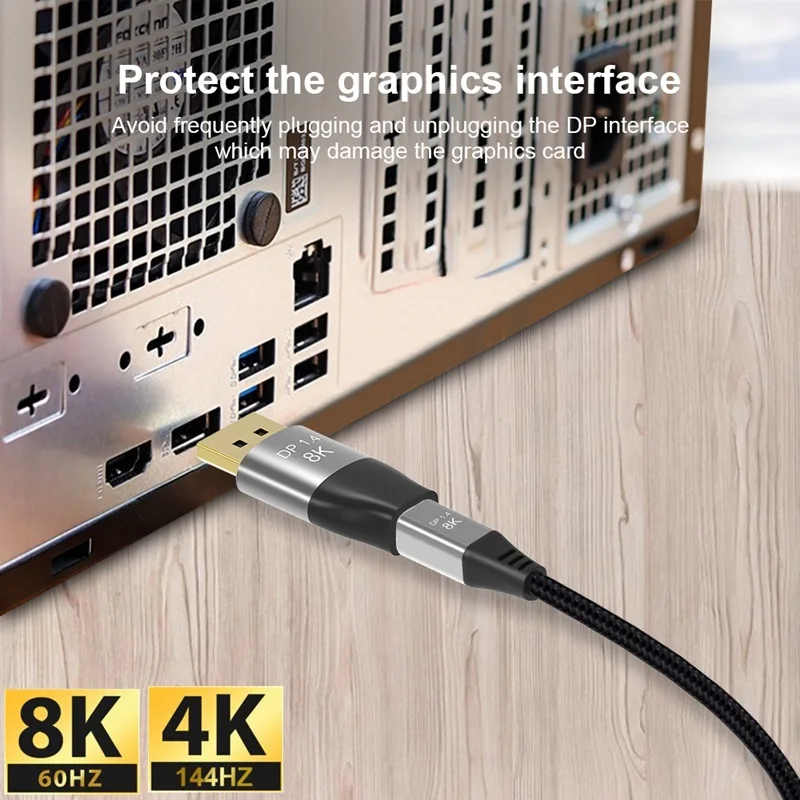 Mini DisplayPort to DisplayPort Cable 8K 60Hz 4K 144Hz 6 Mini DisplayPort to DisplayPort Cable 8K 60Hz 4K 144Hz - Image 6