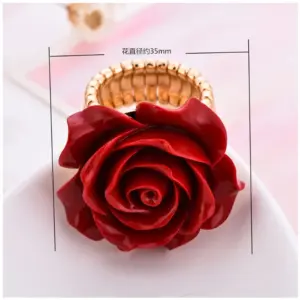 Red Rose Cocktail Ring with Cubic Zirconia 7 H81f33741adc84bca96d9778963986d56v