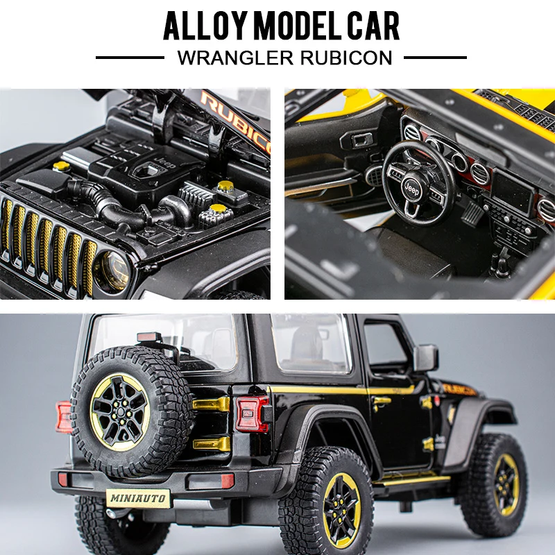 Diecast 1:20 Jeep Wrangler Rubicon Model 4 Diecast 1:20 Jeep Wrangler Rubicon Model - Image 4