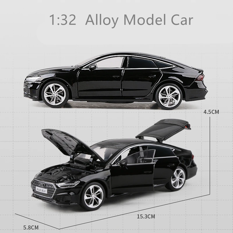 Black Diecast 1:32 Scale A7 Coupe Model 5 Black Diecast 1:32 Scale A7 Coupe Model - Image 5