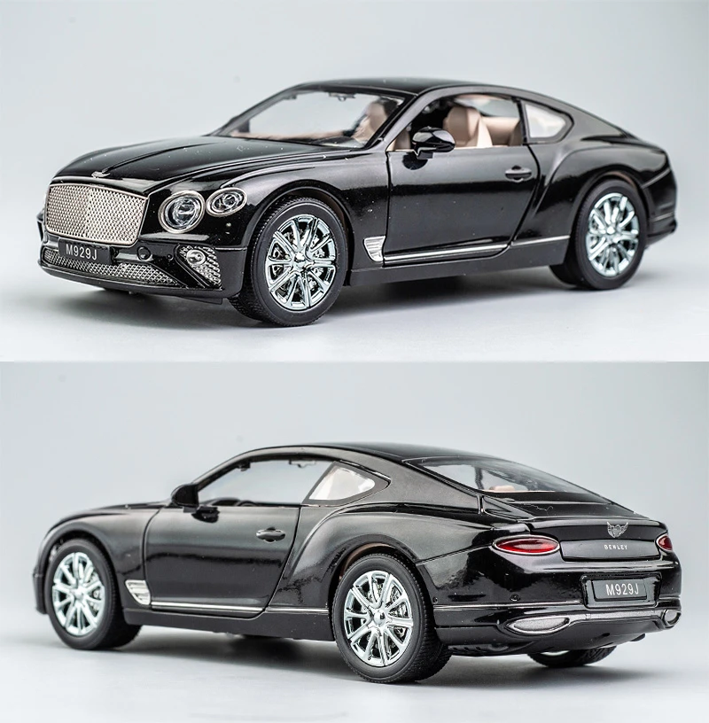 Blue Bentley Continental GT 1:24 Diecast Model 8 Blue Bentley Continental GT 1:24 Diecast Model - Image 8