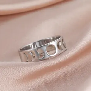 Moon Phase Stainless Steel Ring Model RSS2021062149-S-17 12 H88a51a90fc9b4dc1bce3795646d48401A