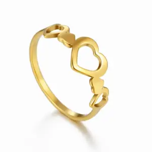Hollow Heart Ring in 18k Gold Finish 15 H8a6f916581084a38ac27972e902ccb31P