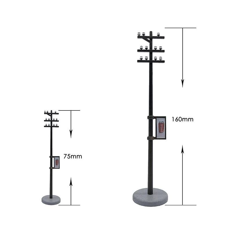 Miniature Utility Poles for Dioramas and Models 6 Miniature Utility Poles for Dioramas and Models - Image 6