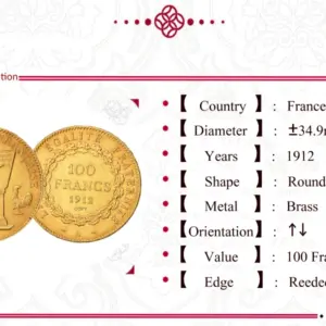 French 1912 100 Francs Replica Coin 5 H9072881661864300a94a51418420a872g