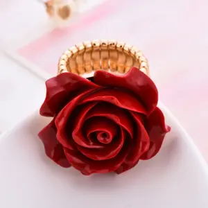 Red Rose Cocktail Ring with Cubic Zirconia 5 H9384523b68b446d8b7c7428495814bdbu