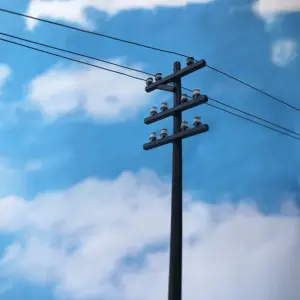 Miniature Utility Poles for Dioramas and Models 7 H95cea1e8bae34427b699c4d7820a869bv