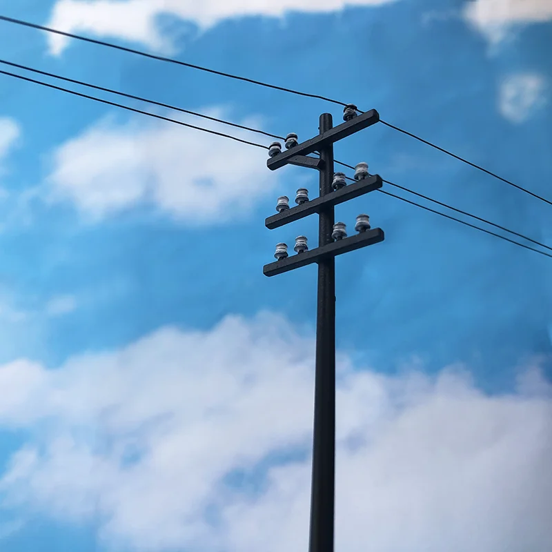 Miniature Utility Poles for Dioramas and Models 2 Miniature Utility Poles for Dioramas and Models - Image 2
