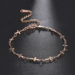 Stainless Steel Cross Bracelet for Women 17 H96b00df85a3342529766513d65ae9aa10