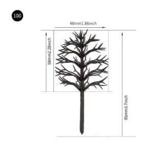 Miniature Black Tree Set for Dioramas (50 Pieces) 17 H9deebb67d8be44dd9ebc6e9f4b3a4b3fZ