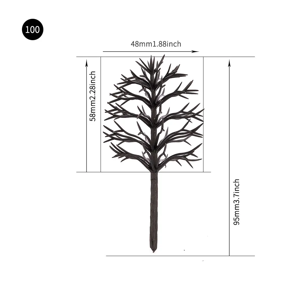 Miniature Black Tree Set for Dioramas (50 Pieces) 8 Miniature Black Tree Set for Dioramas (50 Pieces) - Image 8