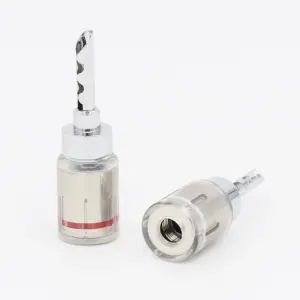 Rhodium-Plated Banana Connectors Set for Speakers 8 H9e06f1b3c597428b95ac188be6a1de16c