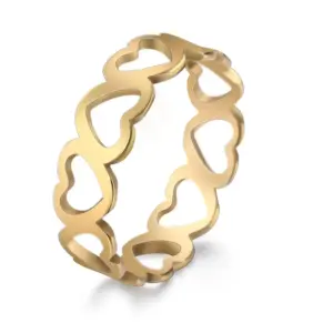 Heart-Shaped Gold Ring for Women 15 H9e0c12d77af64f27a11080beab386fd1N