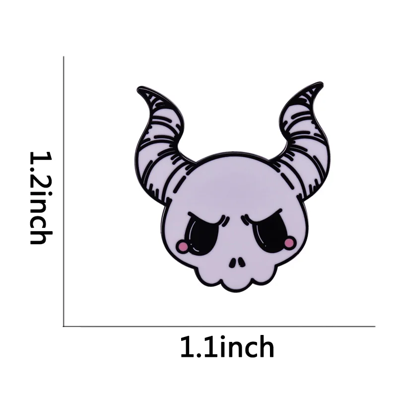 Cute Satan Bull Head Brooch with Copper Finish 3 Cute Satan Bull Head Brooch with Copper Finish - Image 3