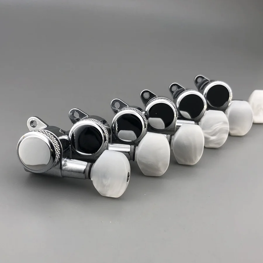 Left-Hand Chrome Locking Guitar Tuners for Stratocaster 3 Left-Hand Chrome Locking Guitar Tuners for Stratocaster - Image 3