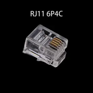 RJ11 Connector Set 20/50/100 Pack with Gold Plated Contacts 12 HLB1Wz9jTrvpK1RjSZFqq6AXUVXaV