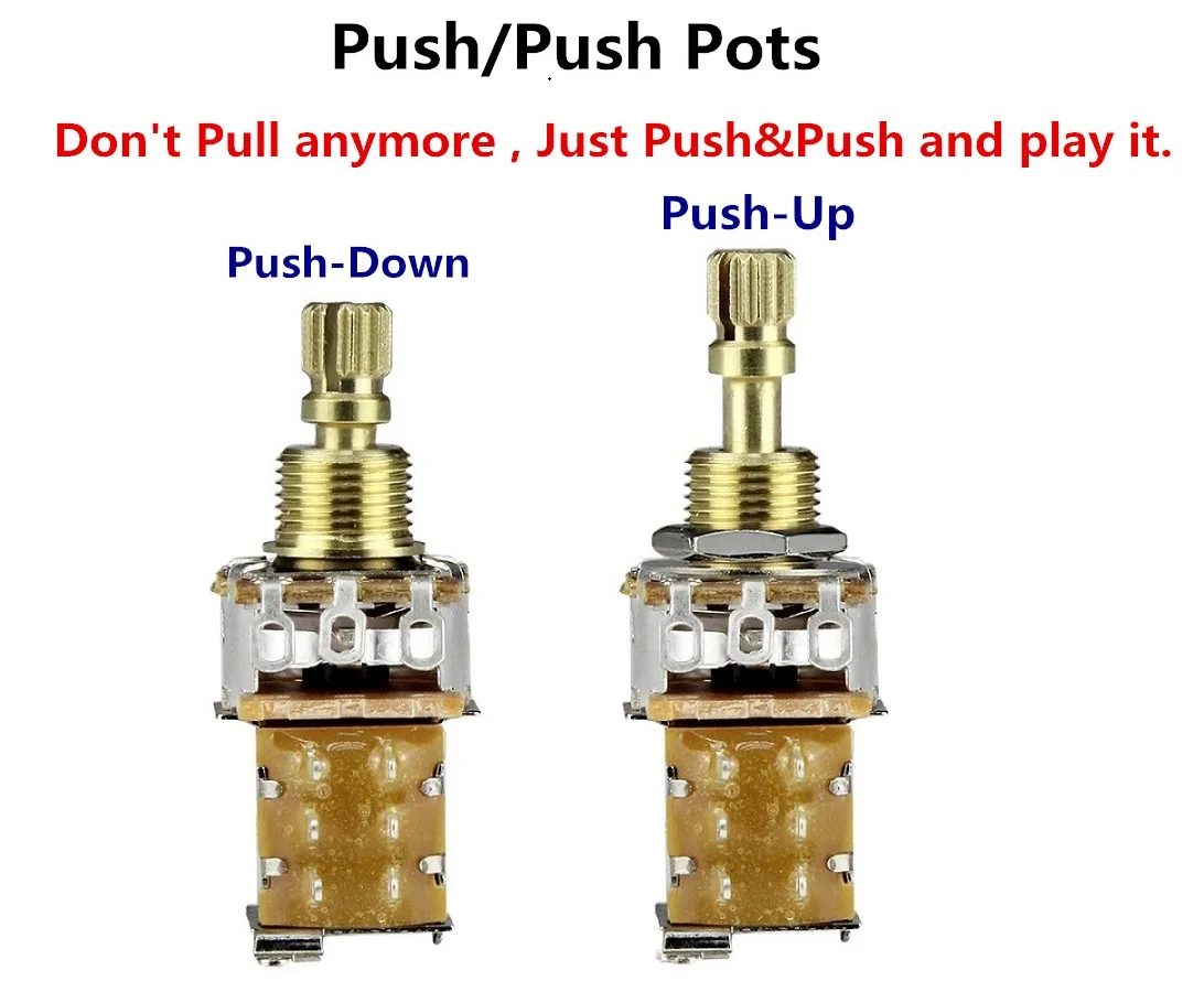 Push-Push Guitar Potentiometer 250KΩ/500KΩ 5 Push-Push Guitar Potentiometer 250KΩ/500KΩ - Image 5