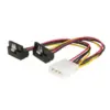 90-Degree Molex to Dual SATA Power Splitter Cable