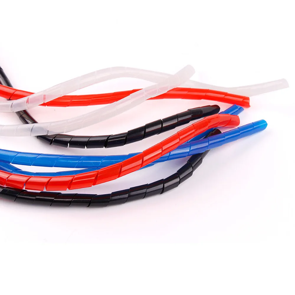 Black 10m Spiral Cable Wrap for Cables 2 Black 10m Spiral Cable Wrap for Cables - Image 2