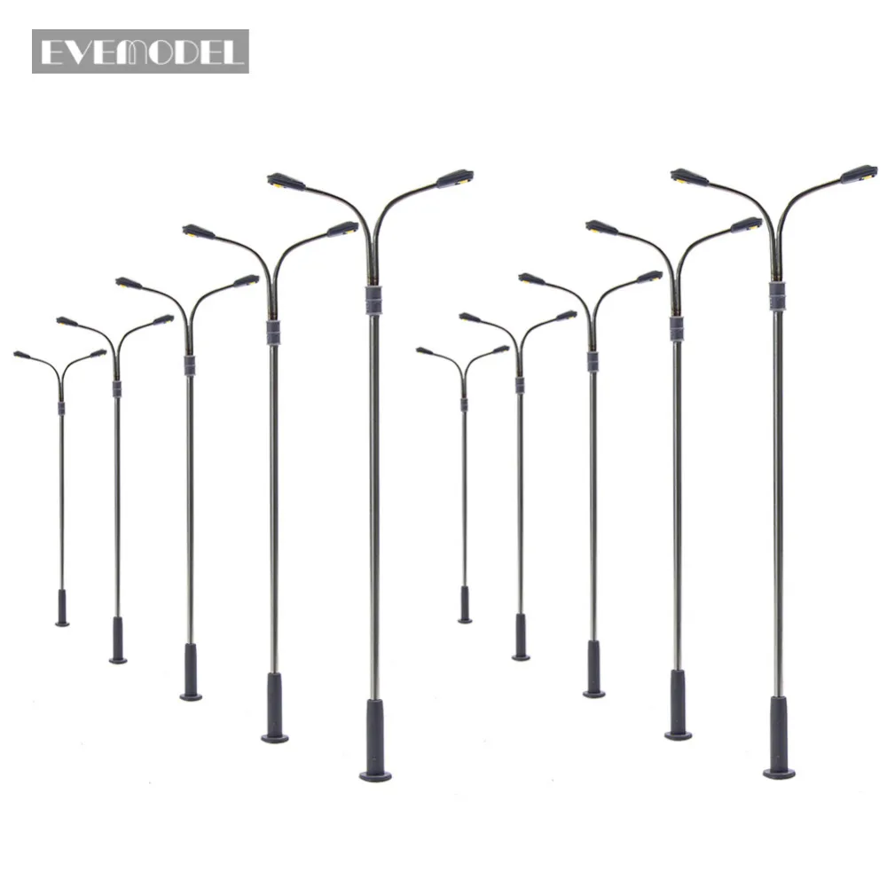 HO Scale Realistic Street Lamp Set (10Pieces) 2 HO Scale Realistic Street Lamp Set (10Pieces) - Image 2